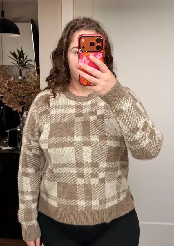 Madewell plaid sweater  - Image 2