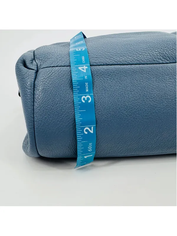 Coach 26224 Madison Pebbled Leather Hobo Bag Blue - Image 10