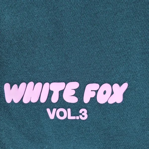 White Fox Hoodie Womens L/XL Teal Vol.3 Graphic Oversized Pullover Sweatshirt - Image 3