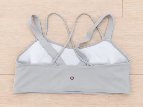 Lululemon Light Support Strappy Back Longline Sports Bra Gray Sz 12 - Image 2