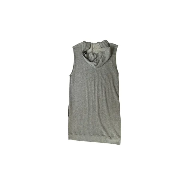 Zadig & Voltaire Amour Hooded Sweatshirt Dress Medium Gray Cotton Modal Pocket - Image 6