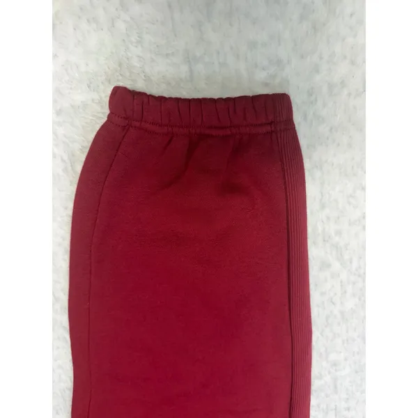 Member's Mark Womens Fleece Jogger Pants Burgundy Red‎ Relaxed Fit XL NWT - Image 2