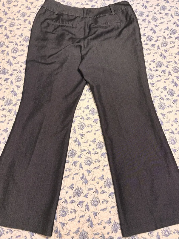 Worthington Petites women’s 10P charcoal Gray Wide Leg Trousers Dress Pants - Image 2
