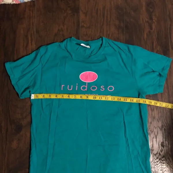 Ruidoso New Mexico Teal Graphic Tee t-shirt Short Sleeve Size M Measurement in pics - Image 3