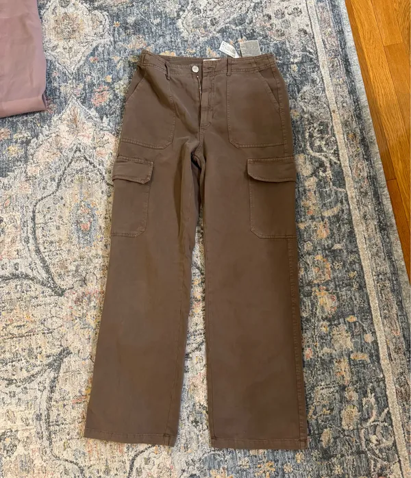 ZARA High Rise Straight Leg Cargo Pant - Image 5