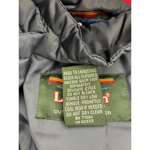 LL Bean‎ Womens Red Hooded Parka Jacket Size Medium Outdoor Outfitters - Image 3
