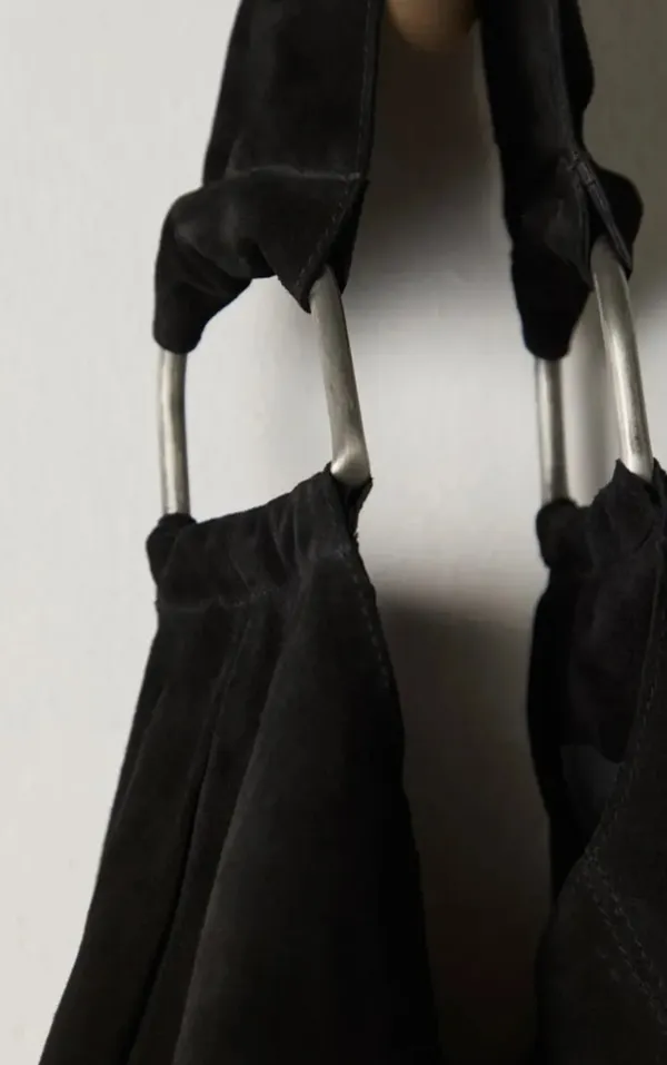 NWT Free People Bobbi Slouch Suede Tote In Black $98 MSRP 100% Leather No refunds returns or cancellations - Image 5