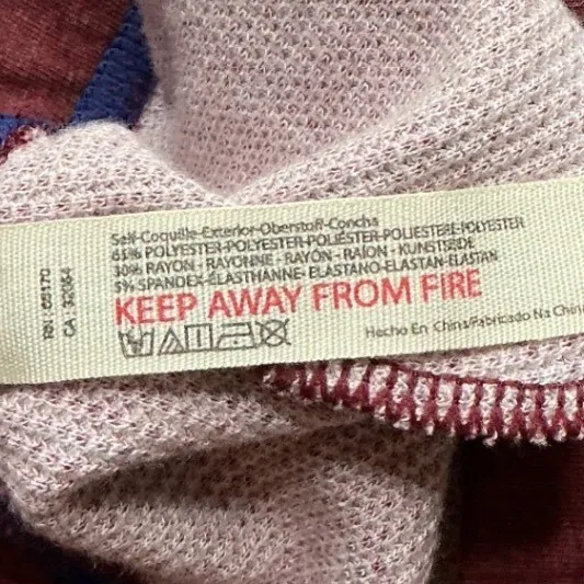 Intimately Free People Burgundy Waffle Knit Jogger Pajama Pants XS - Image 5