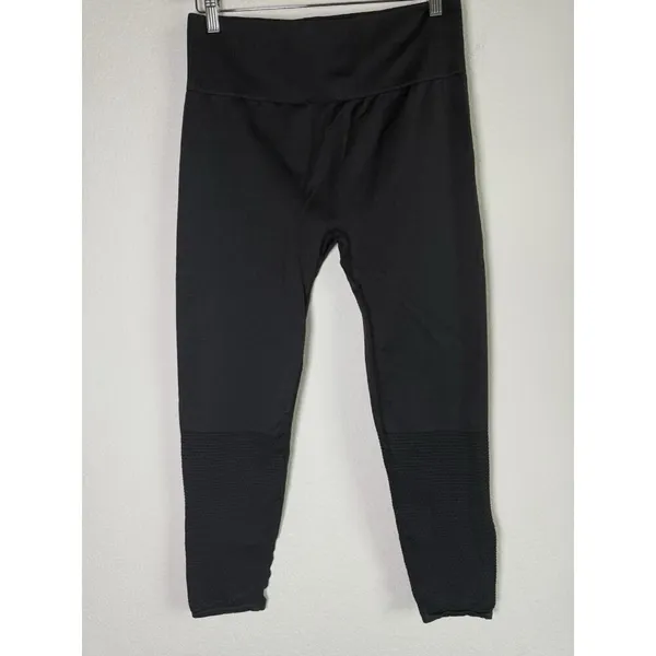 Fabletics Women’s High Waisted Seemless Black Leggings‎ Mesh Pattern Gym Size XL - Image 7