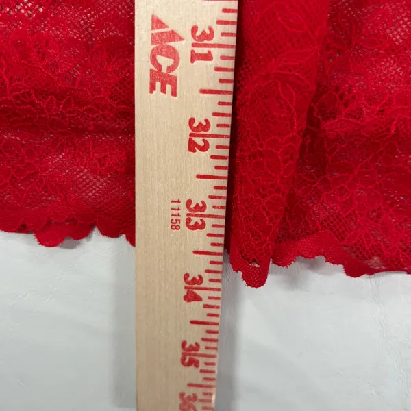 Auden Red Floral Lace Chemise Nightgown Sheer Adjustable Straps Medium NWT - Image 4