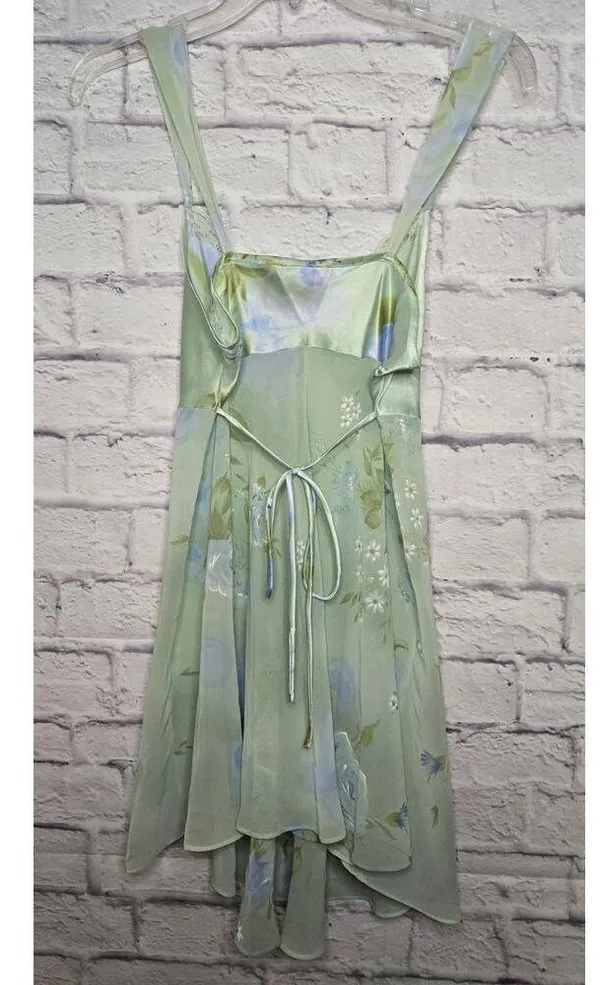 Vintage Secret Treasures floral y2k green babydoll slip lingerie medium. - Image 6