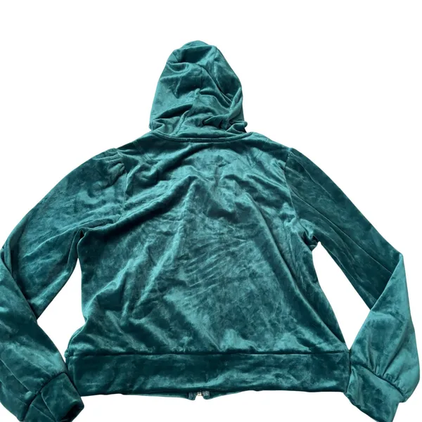 Magaschoni Velour Tracksuit‎ Size M Green Athleisure Comfort Travel Coord Set - Image 3