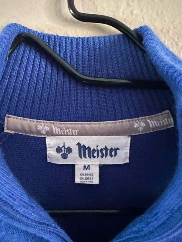 Meister wool blend half zip sweater Blue Size M - Image 3