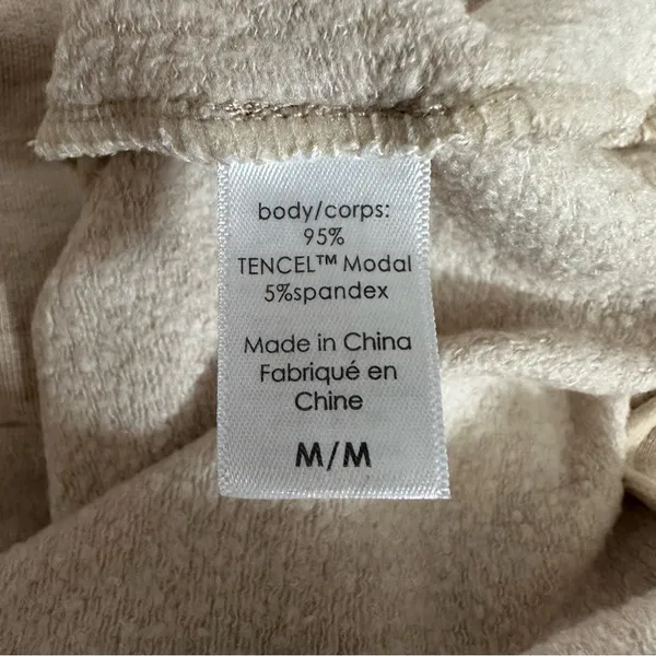 Eberjey Softest Sweats The Short Sleeve Sweatshirt Oatmeal Heather Size M - Image 11