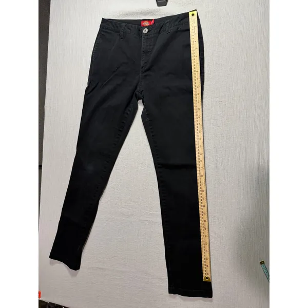 Dickies Womens Black Slim Fit Straight Leg Chino Work Pants Size 9/29 - Image 7