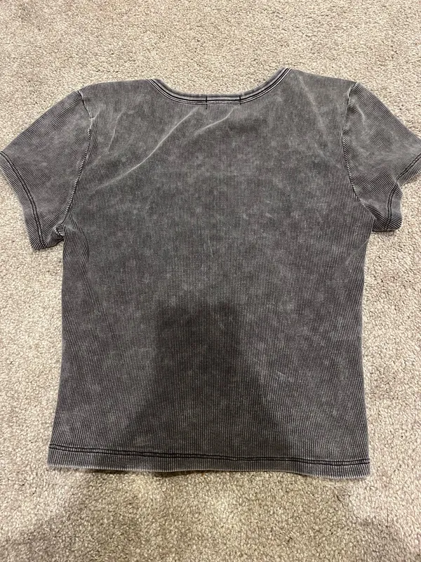 Grey Crop Top Gray Size L - Image 3