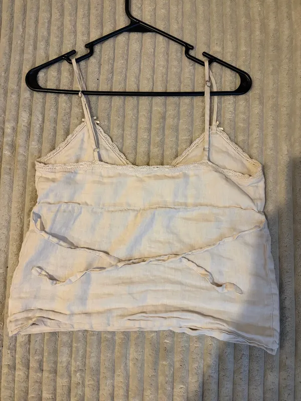 Brandy Melville Tank Top Light Pink Beige - Image 4