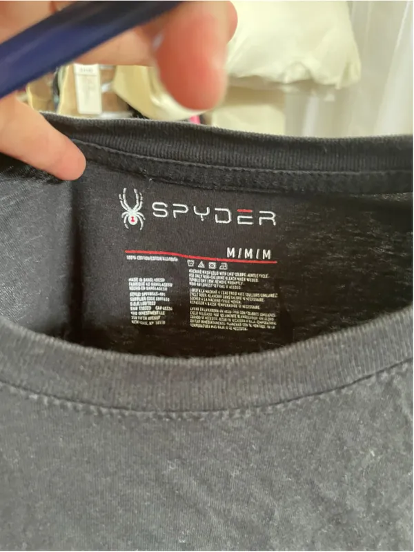 Women's Spyder Long Sleeve Tee Black Pink Size M - Image 3