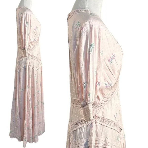 Free People Ethereal Dainty Still In Love Maxi Dress Floral Cottage 10 Medium - Image 7
