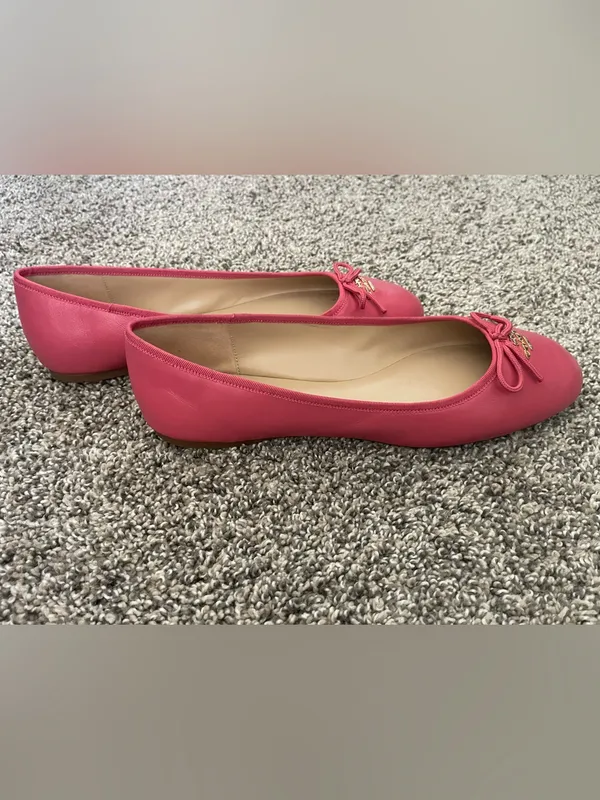 Women’s Coach Alina Leather Ballet Flats Shoes Pink Size 11 - Image 5