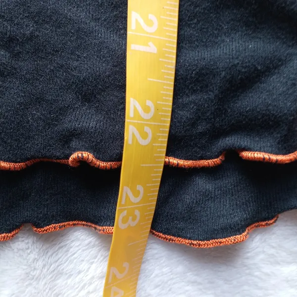 Harley Davidson size large Women's Black Orange Tank Top USA y2k biker moto - Image 7