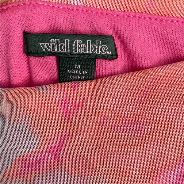Wild Fable Pink & Orange Race Festival Tie-Dye Mini Skirt - Image 2