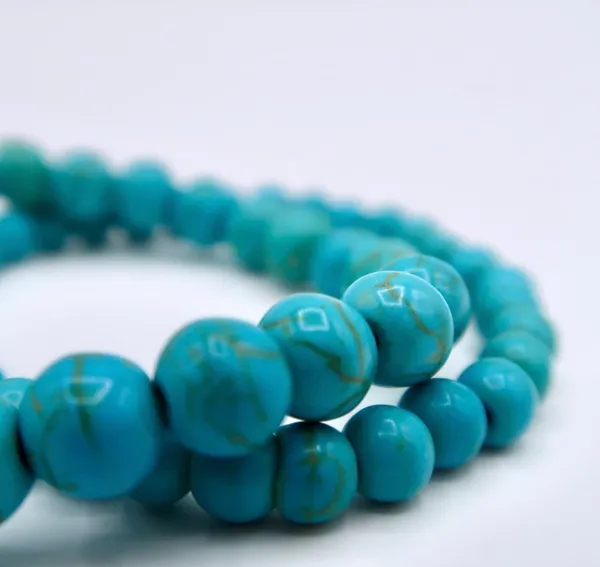 Blue Turquoise Bracelet Handmade - Image 3