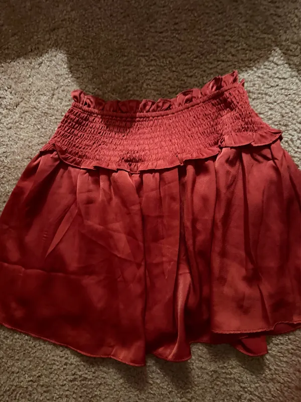 She & Sky Rust colored satin skorts M - Image 2