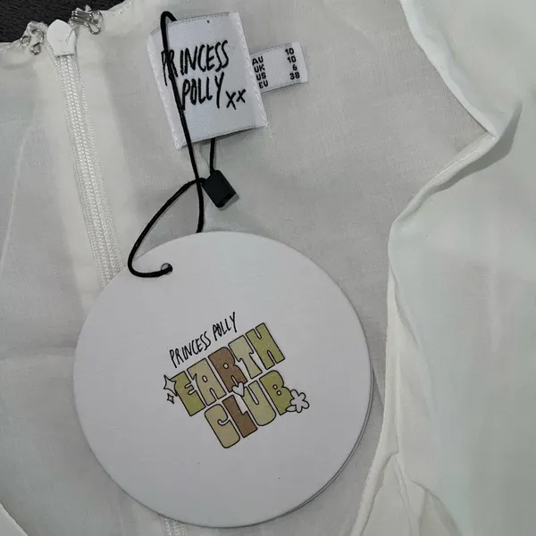 Princess Polly Pasque Mini Dress in White Size 6 New with tags - Image 11