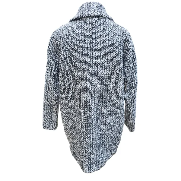 Hatch The Bristol Coat Black & White Textured Double Breasted Wool Blend Small‎ - Image 7