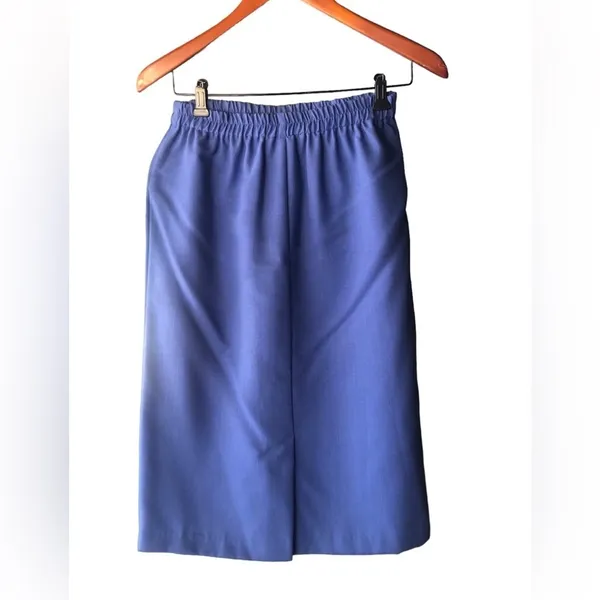 Vintage 80s -90s Chelsea LTD Royal blueblouse skirt set church dress - Image 4