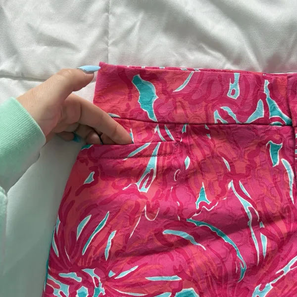 Lilly Pulitzer Ellie Micro Shorts Pink Flirty Sea Womens 0 Beach‎ Summer Preppy - Image 2
