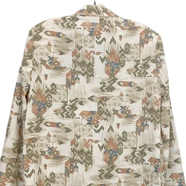 Alfred Dunner‎ Vintage Southwestern Geometric Print Blazer Tan Green Small USA - Image 6