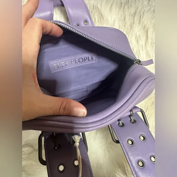 NWT Free People Say Yes Bag In Lilac 100% Leather $78 MSRP - Image 8
