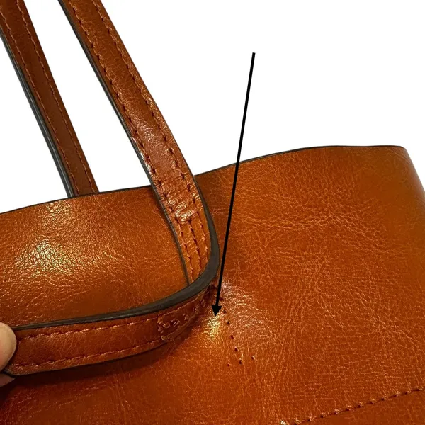 Kattee Leather Tote Bag City Travel Office Work Minimalist Casual - Image 5