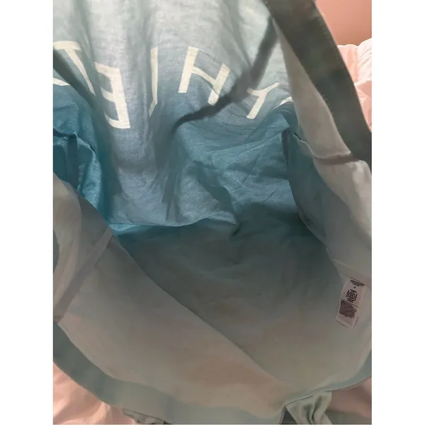 Athleta Blue White Ombre Canvas Tote Bag Athleisure Carryall Ombré - Image 6