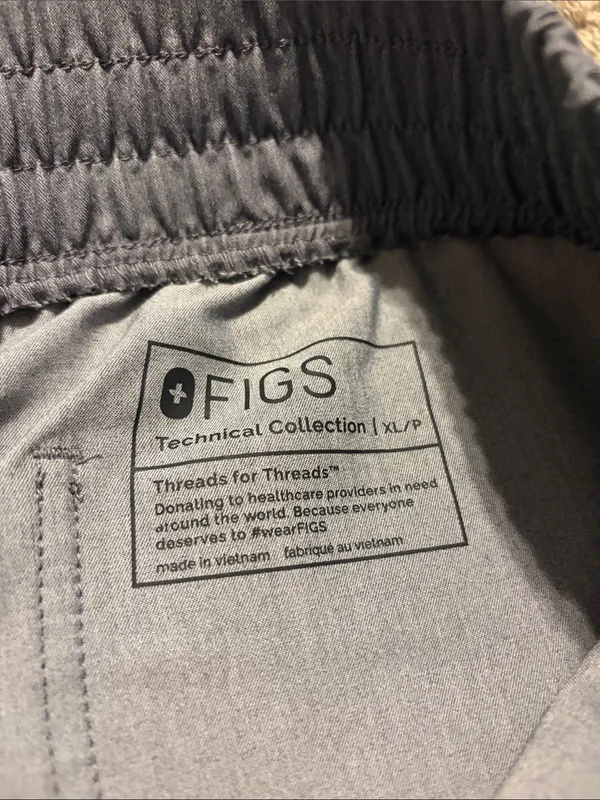 Figs Women's Graphite Gray Zamora‎ Ruched Waist Jogger Scrub Pants XL Petite - Image 5
