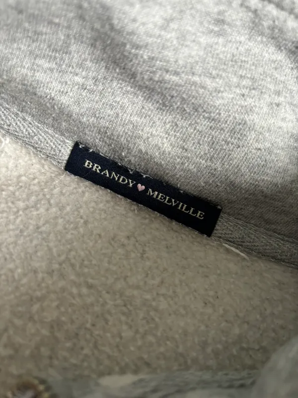 Brandy Melville Grey Half Zip Sweater - Image 2