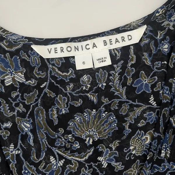 Veronica Beard Penny Silk blouse Floral Lace Sz 6 Romantic Feminine Chic Lux Top - Image 4