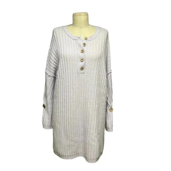Free People Around‎ the Clock Tunic Sweater Lavender Size Small - Image 4