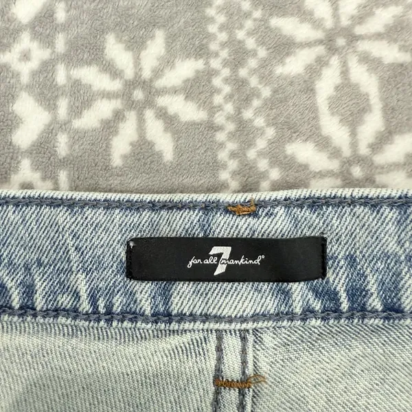 7 For‎ All Mankind Logan Frost Stovepipe Jean High Rise Size 32 Minimalist - Image 4