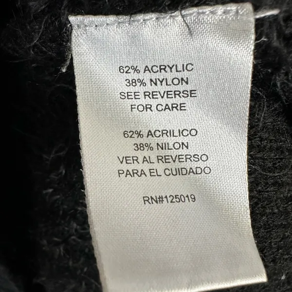 Joseph A Womens size Large Black Knit Eyelash Mixed Media Sweater - Image 10