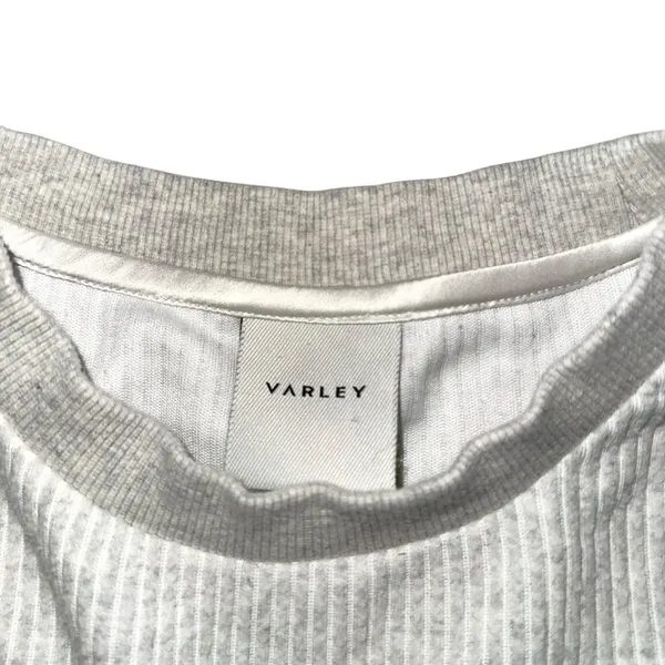 Varley Arleta Crew Neck Long Sleeve Pullover Sweater XS in Ivory Cloud - Image 4