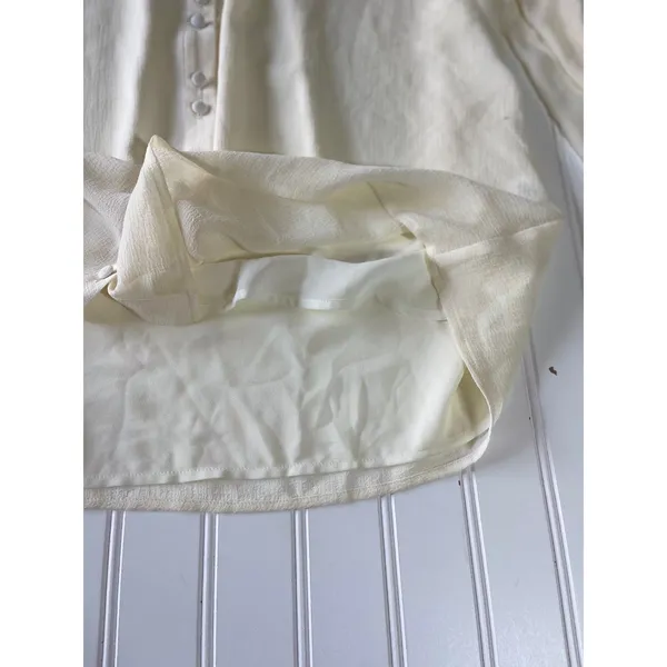 Show Me Your Mumu Outlaw Blouse Ivory Georgie Top Romantic Boho Large - Image 5
