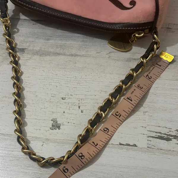 Vintage Juicy Couture Pink Suede Barrel Shoulder bag Y2K - Image 16