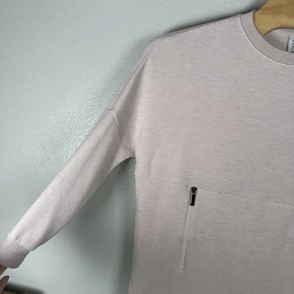 Varley‎ Bayliss Zipper Pocket Sweatshirt Tunic Womens Size Small Pink Athleisure - Image 2