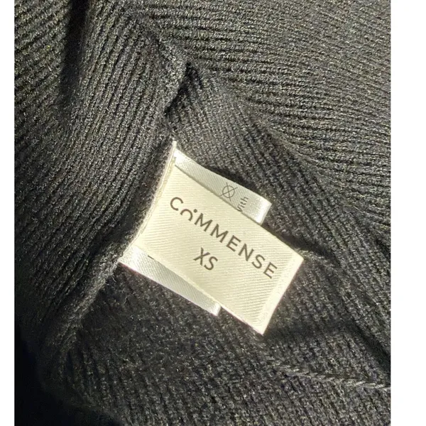 NWT Commense XS Black V Neck Gold Rose Button Cinched Waist Knit Sweater Vest - Image 8