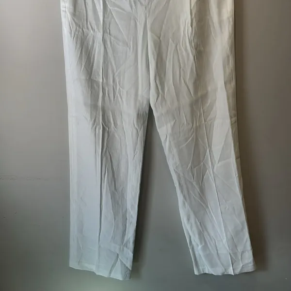 NWT J. Crew Tall linen-blend‎ wide-leg pant Minimalist Summer White Sz 0 BZ323 - Image 5