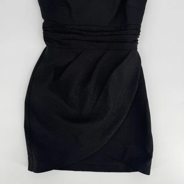 NBD Danny Mini Dress Size XS Black One Shoulder Ruched‎ Sheath Cocktail Party - Image 6