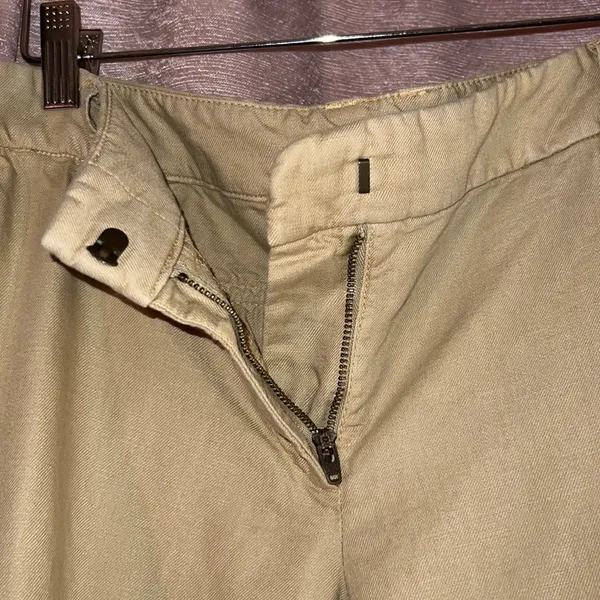 Vintage J Crew CityFit Size 10 Linen Blend Trousers - Image 5
